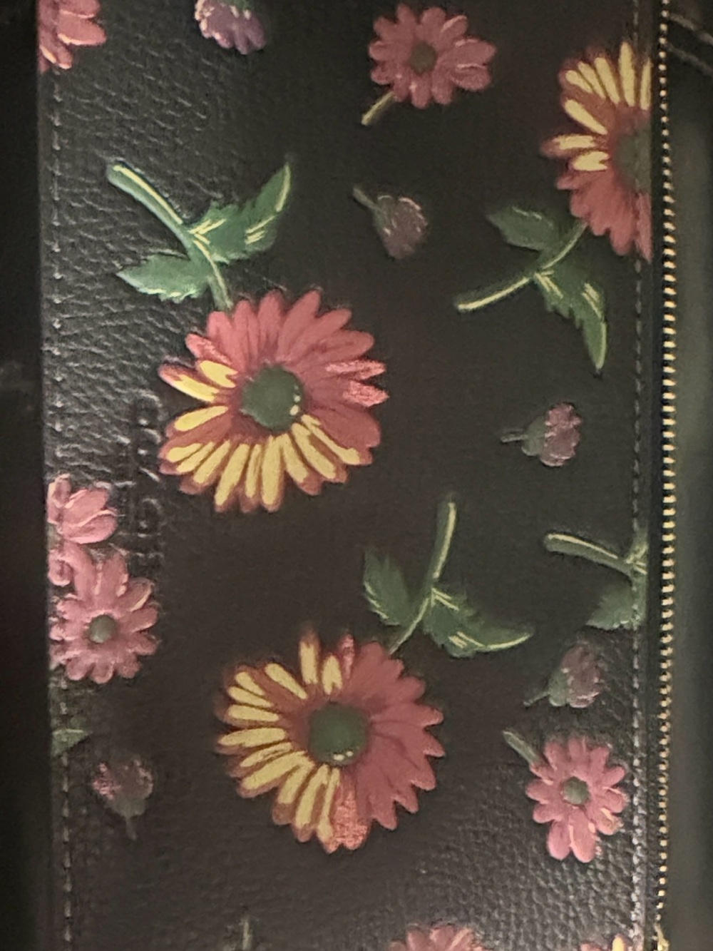 Coach Wallet goes with Wyn crossbody with floral print. 6 card slots. Never used